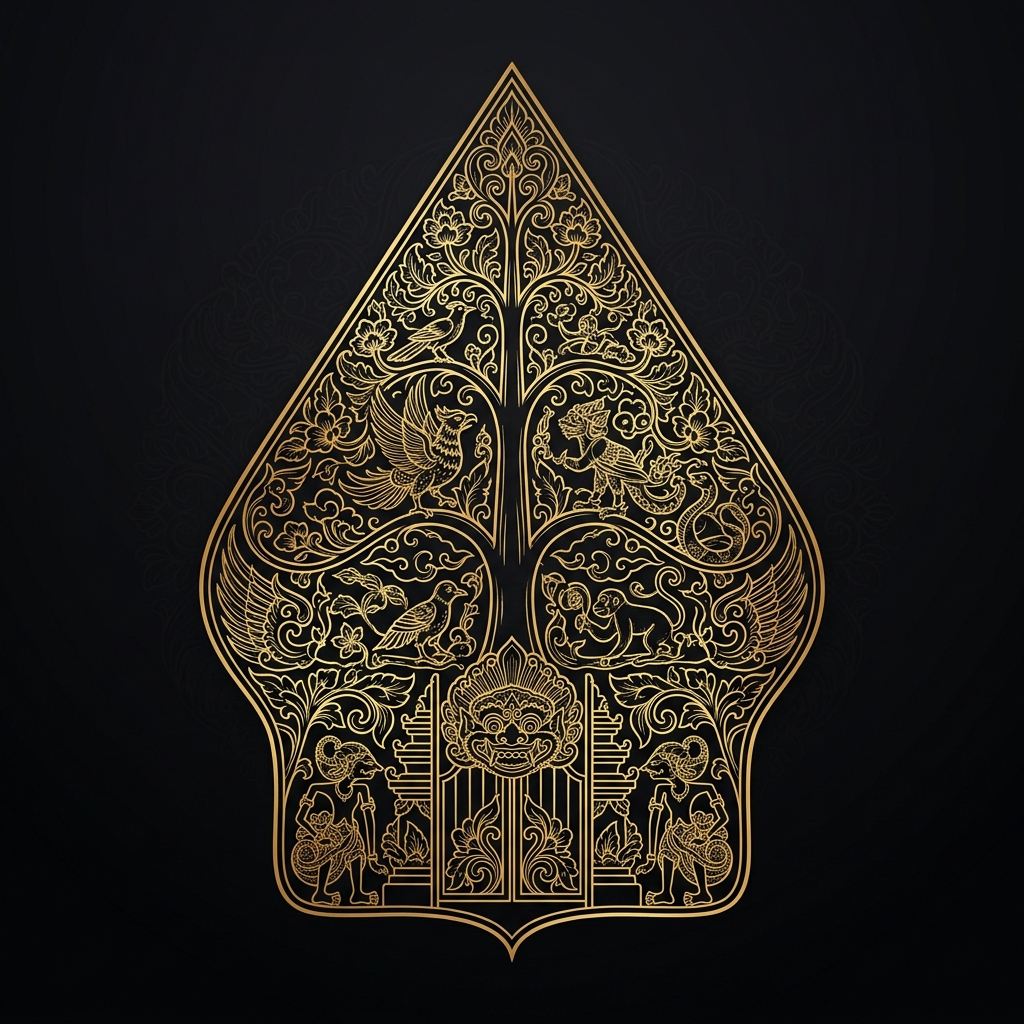 Gunungan Wayang Emas